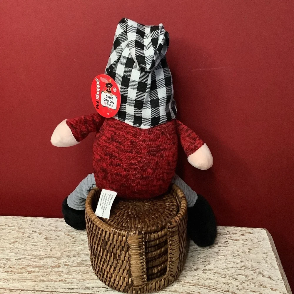 Pet Shoppe SANTA Plush Dog Toy Push Belly& My Hat Pops Up Legs Pull Back & Forth